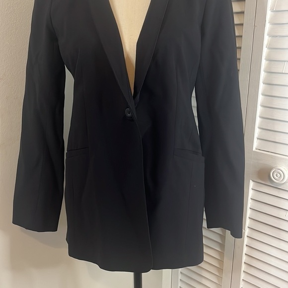 Eileen Fisher Silk Black Petite Blazer. Size 10P - Picture 7 of 13
